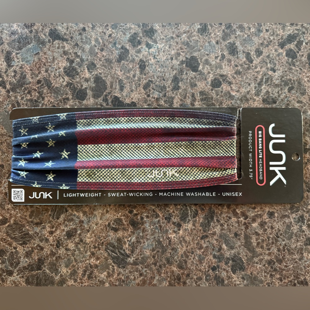 American Flag Print JUNK Performance Headband - Picture 3 of 4
